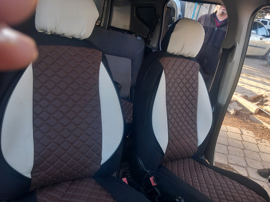 Sedan Oto koltuk kilifi baklava desen deri yuzey