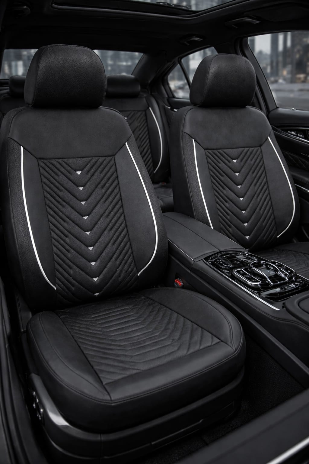 Sedan ve heatcback araçlar için uyumlu oto koltuk kılıfı